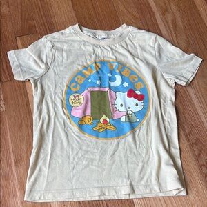 Hello Kitty Cream and Blue Short Sleeve Tee